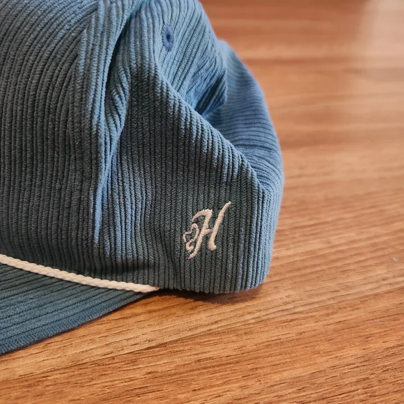 "Local" Hooey Hat Teal Corduroy w/White/Teal/Tan Patch - Picture 5 of 5